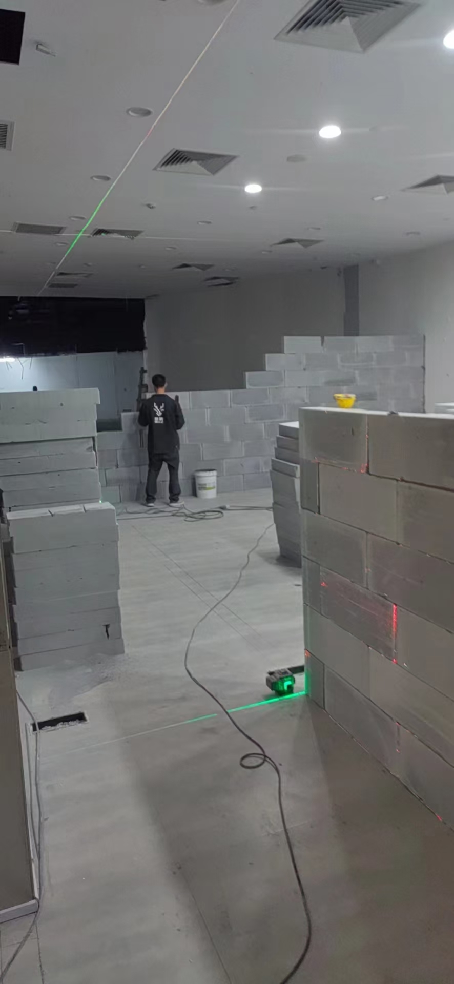 民宿轻质砖隔墙现场